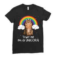 Rainbow Siberian Trust Me Im A Unicorn Cat Ladies Fitted T-shirt | Artistshot