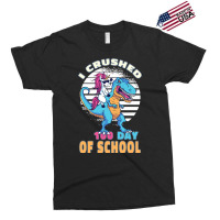 Retro I Crushed 100 Days Of School Unicorn Trex Bo Exclusive T-shirt | Artistshot