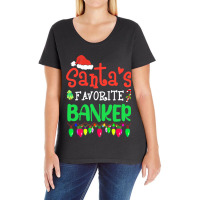 Santas Favorite Banker Christmas Santa Claus Ladies Curvy T-shirt | Artistshot