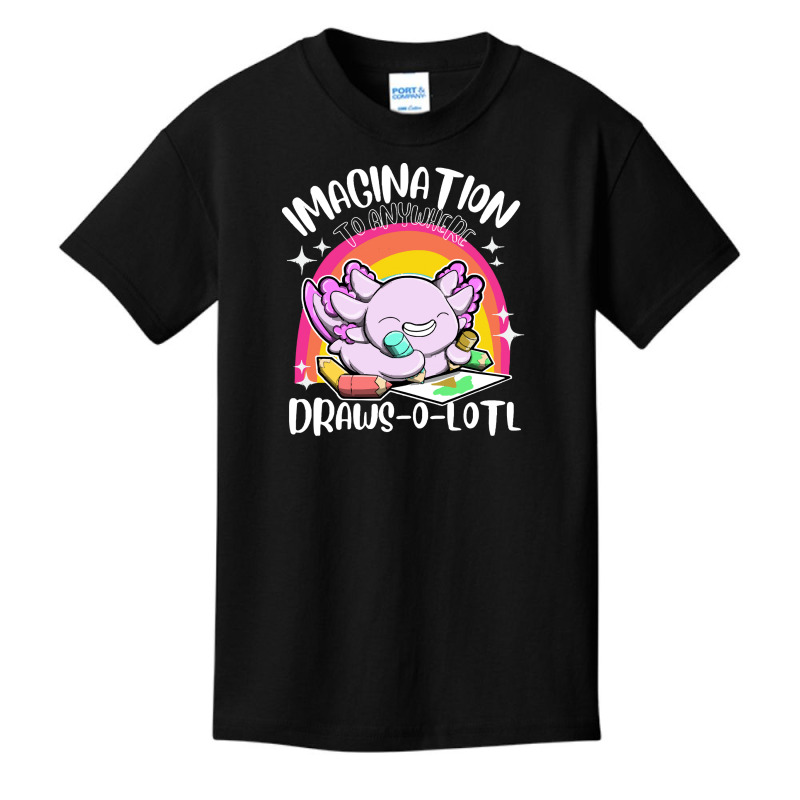 Axolotl T  Shirt Draws O Lotl Imagination To Anywh Basic Youth T-shirt by elephantjellyfish | Artistshot