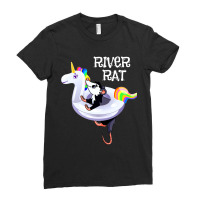 River Rat Unicorn Inflatable Water Toy Ladies Fitted T-shirt | Artistshot