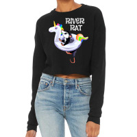 River Rat Unicorn Inflatable Water Toy Cropped Sweater | Artistshot