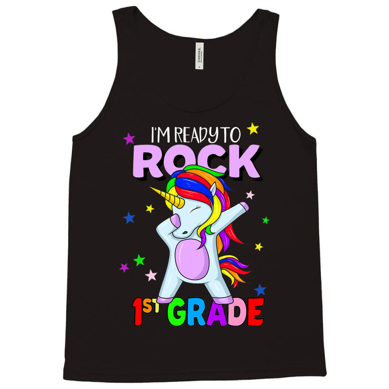 Rock 1st Grade Dabbing Unicorn Girls Back To Schoo Tank Top by AlicenHewlett | Artistshot