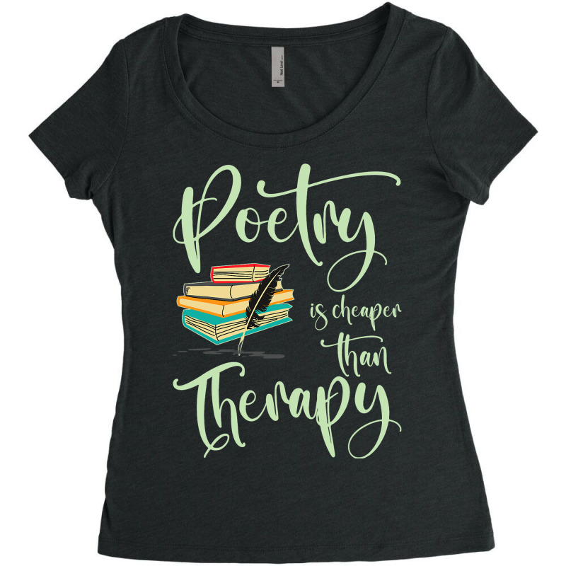 Poetry Enthusiast Book Literature Writer Novelist  Women's Triblend Scoop T-shirt by LamarGastong | Artistshot