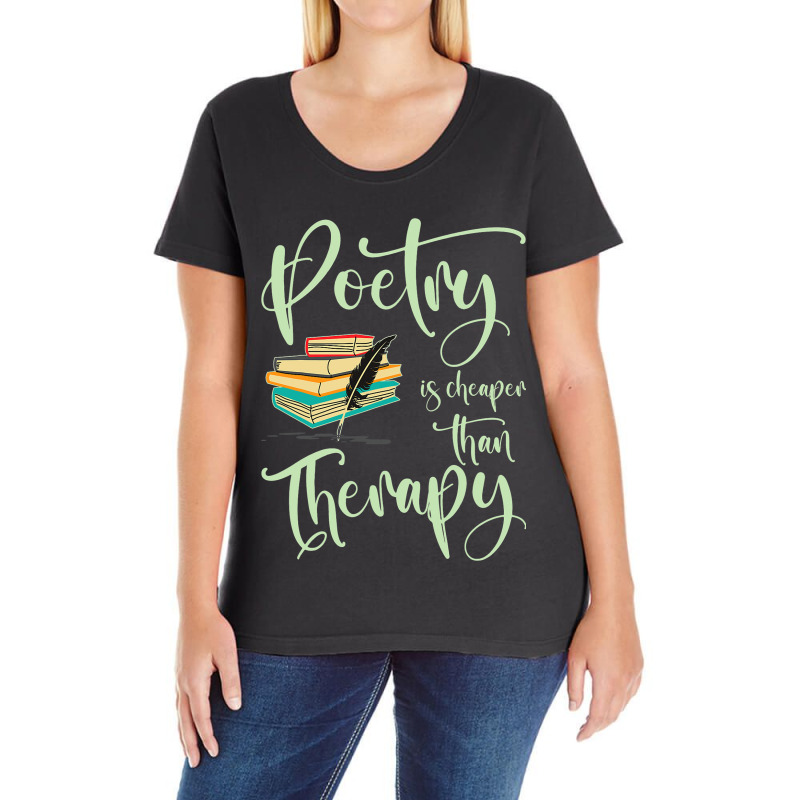 Poetry Enthusiast Book Literature Writer Novelist  Ladies Curvy T-Shirt by LamarGastong | Artistshot