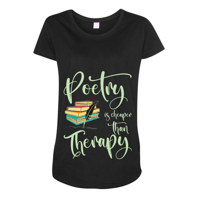 Poetry Enthusiast Book Literature Writer Novelist  Maternity Scoop Neck T-shirt by LamarGastong | Artistshot