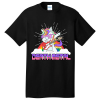 Rock Music Deat Metal Metal Unicorn Musician Guita Basic T-shirt | Artistshot