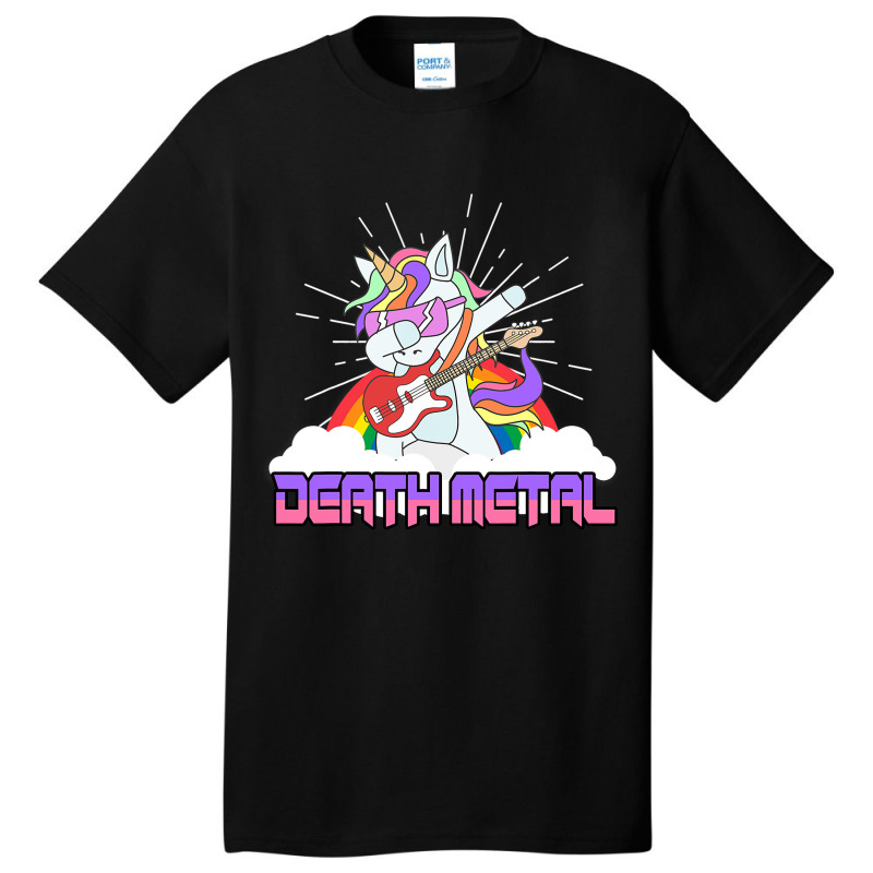 Rock Music Deat Metal Metal Unicorn Musician Guita Basic T-shirt | Artistshot