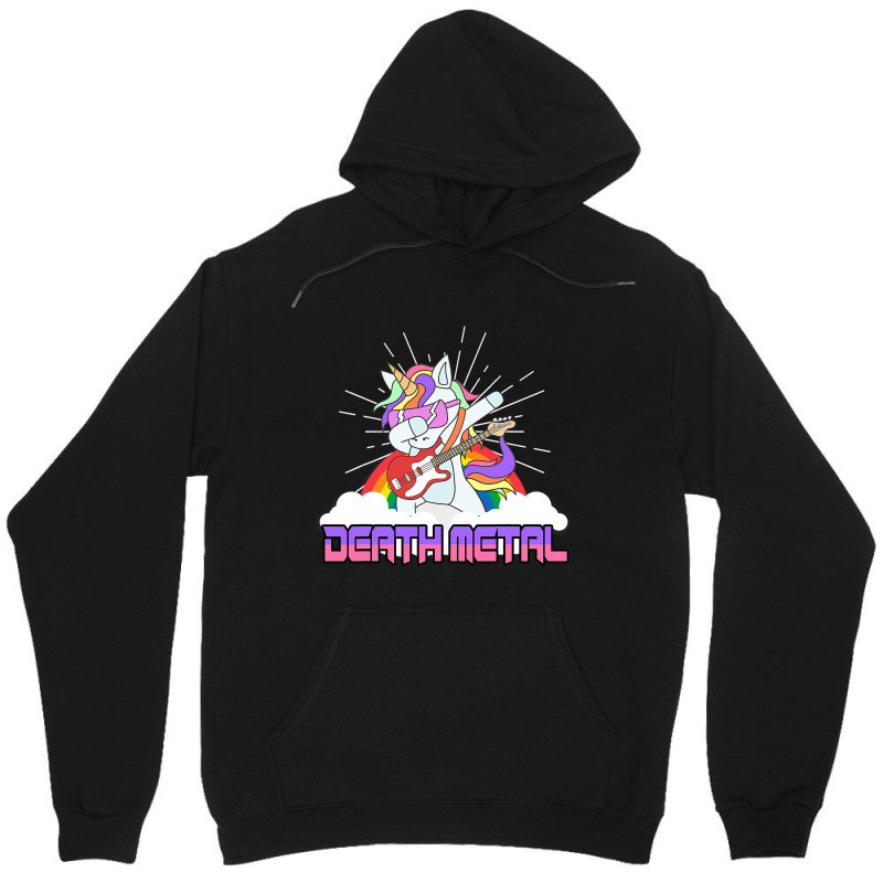 Rock Music Deat Metal Metal Unicorn Musician Guita Unisex Hoodie | Artistshot