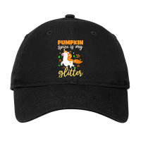 Pumpkin Spice Design Thanksgiving Unicorn Adjustable Cap | Artistshot