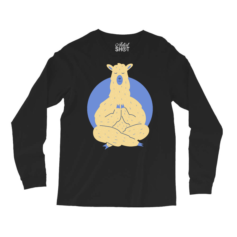 Llama Meditating T  Shirt Llama Meditating A Llama In A Yoga Pose Yoga Long Sleeve Shirts by magdalena96229 | Artistshot