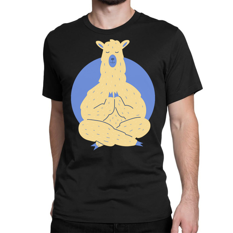 Llama Meditating T  Shirt Llama Meditating A Llama In A Yoga Pose Yoga Classic T-shirt by magdalena96229 | Artistshot