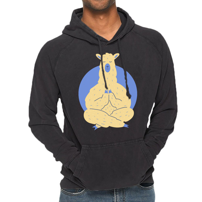 Llama Meditating T  Shirt Llama Meditating A Llama In A Yoga Pose Yoga Vintage Hoodie by magdalena96229 | Artistshot