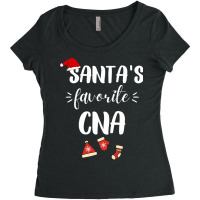 Santas Favorite Cna Certified Nursing Assistant Ch Women's Triblend Scoop T-shirt | Artistshot