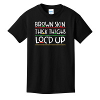 Brown Skin Melanin Poppin Basic Youth T-shirt | Artistshot