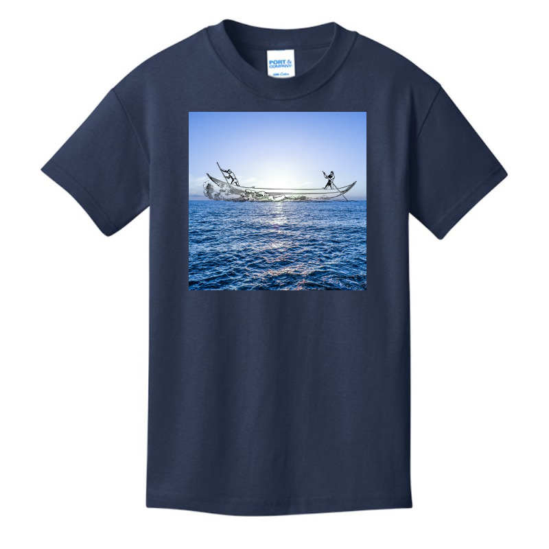 Boat In The River Basic Youth T-shirt by American choice | Artistshot