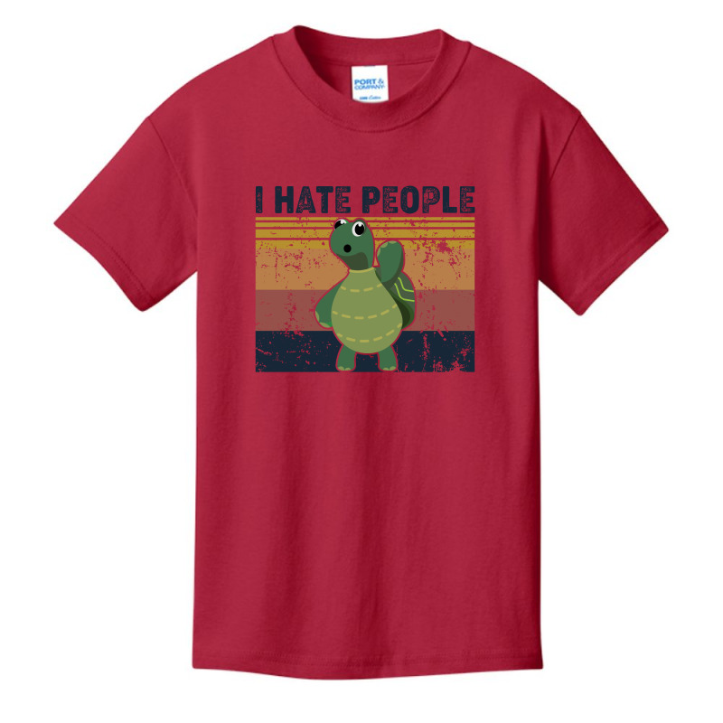 I Hate People Retro Vintage Turtle Basic Youth T-shirt by vip.pro123 | Artistshot