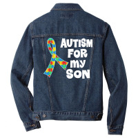 Autism Son T  Shirt Autism Ribbon For Son T  Shirt Men Denim Jacket | Artistshot