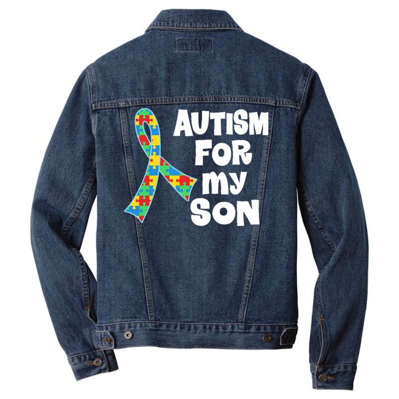 Autism Son T  Shirt Autism Ribbon For Son T  Shirt Men Denim Jacket by abigayle98988 | Artistshot