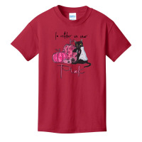 Breast Cancer In October We Wear Pink Cat Basic Youth T-shirt | Artistshot