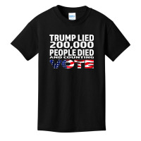 Trump Lied 200,000 People Died And Counting Basic Youth T-shirt | Artistshot