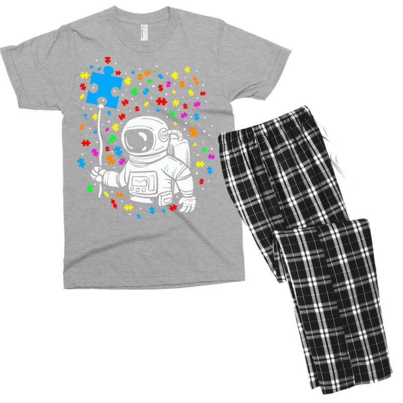 Autism T  Shirt Astronaut Balloon Autism Space T  Shirt Men's T-shirt Pajama Set by abigayle98988 | Artistshot