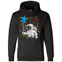 Autism T  Shirt Astronaut Balloon Autism Space T  Shirt Champion Hoodie | Artistshot