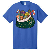 Santa Claus Gift Bag Basic T-shirt | Artistshot