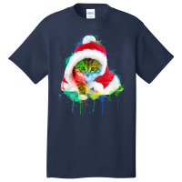 Merry Christmas Cat Basic T-shirt | Artistshot