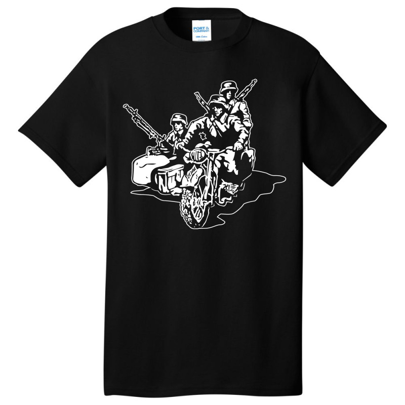 German Military Sidecar Basic T-shirt by kincobandeng | Artistshot