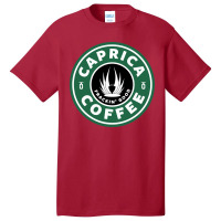 Caprica Coffee Frackin Basic T-shirt | Artistshot