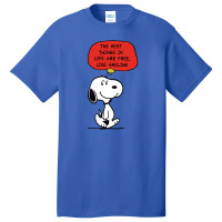 Peanuts Best Things In Life Are Free Basic T-shirt | Artistshot