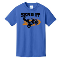 Dirt Bike Send It Basic Youth T-shirt | Artistshot