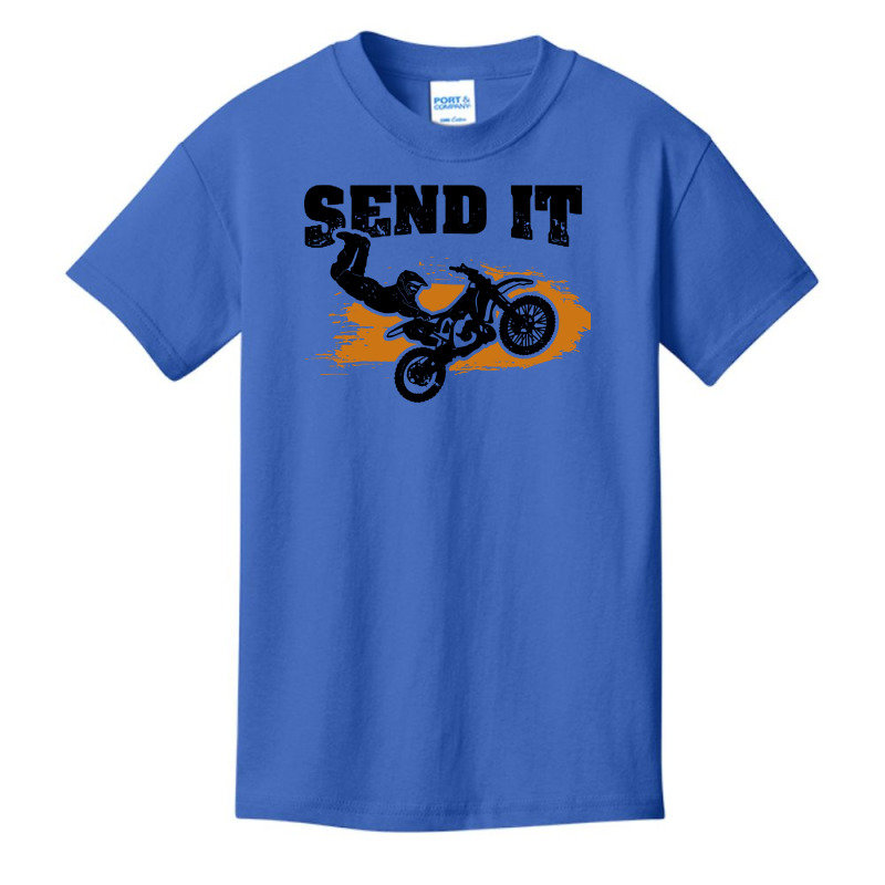 Dirt Bike Send It Basic Youth T-shirt | Artistshot