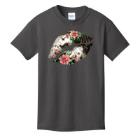 Cowhide And Flowers Lips Basic Youth T-shirt | Artistshot