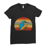 Birding Diving Bird Vintage Bird Watching Kingfish Ladies Fitted T-shirt | Artistshot