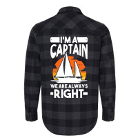 Captain Sailing Boat Boater Sailor Captain 4 Flannel Shirt | Artistshot