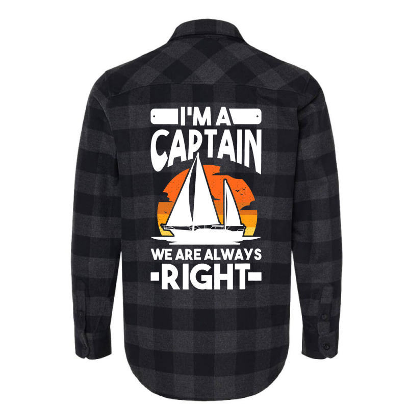 Captain Sailing Boat Boater Sailor Captain 4 Flannel Shirt by AamiraMelon | Artistshot