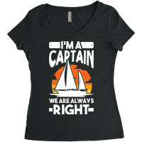 Captain Sailing Boat Boater Sailor Captain 4 Women's Triblend Scoop T-shirt | Artistshot