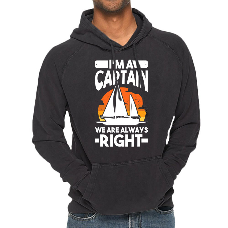 Captain Sailing Boat Boater Sailor Captain 4 Vintage Hoodie by AamiraMelon | Artistshot