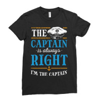 Boat Captain Motorboat Boating Sailing Sailor Boat Ladies Fitted T-shirt | Artistshot