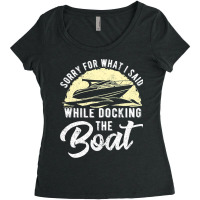 Boat Captain Motorboat Boating Sailing Sailor Boat Women's Triblend Scoop T-shirt | Artistshot