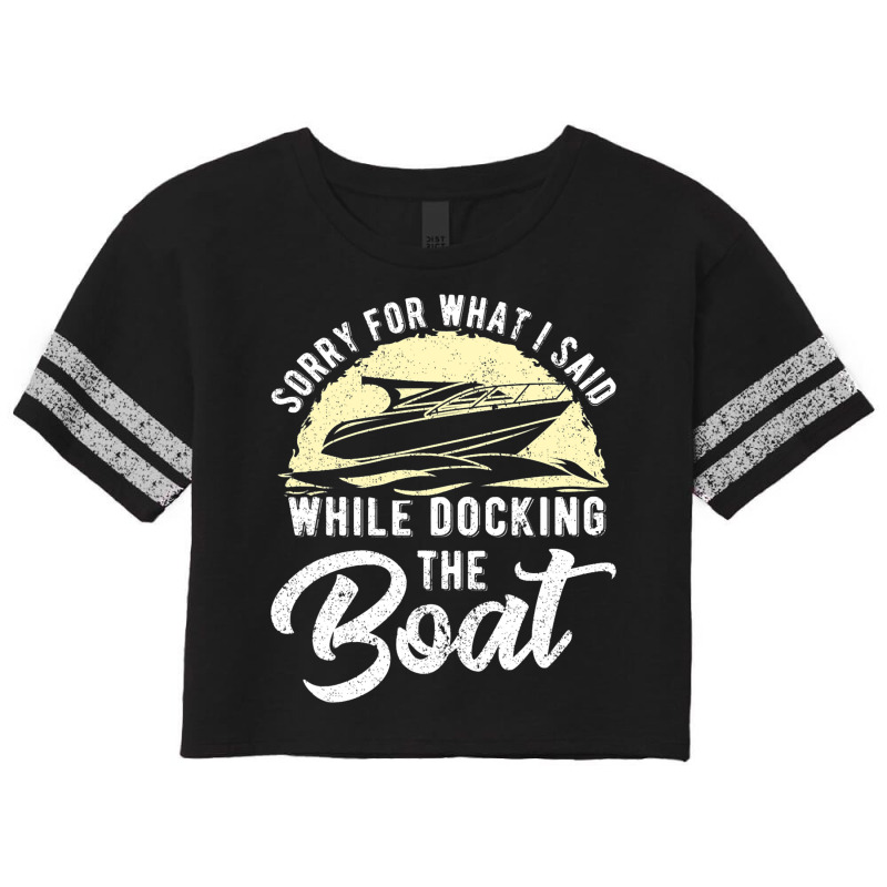 Boat Captain Motorboat Boating Sailing Sailor Boat Scorecard Crop Tee by Vibrantora | Artistshot