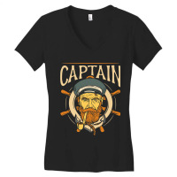 Captain Ship Skipper Boat Owner Lover Women's V-neck T-shirt | Artistshot