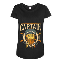 Captain Ship Skipper Boat Owner Lover Maternity Scoop Neck T-shirt | Artistshot