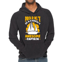 Captains Wife Sailing Boat Boater Sailor Captain 2 Vintage Hoodie | Artistshot