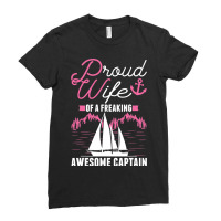 Captains Wife Sailing Boat Boater Sailor Captain Ladies Fitted T-shirt | Artistshot