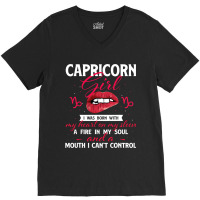 Capricorn Girl Horoscope Astrology Zodiac Sign Bir V-neck Tee | Artistshot