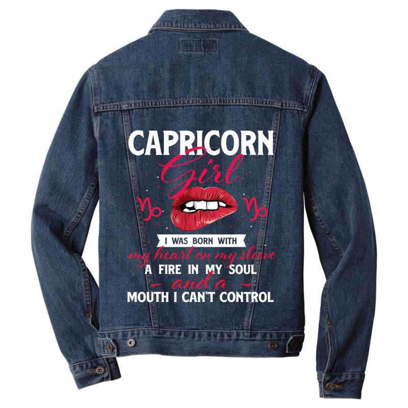 Capricorn Girl Horoscope Astrology Zodiac Sign Bir Men Denim Jacket | Artistshot