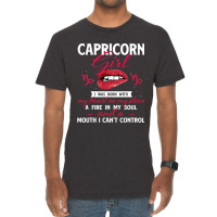 Capricorn Girl Horoscope Astrology Zodiac Sign Bir Vintage T-shirt | Artistshot